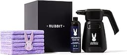 Electric Plus Kit, Waterless Car Wash Kit, Rechargeable Electric Sprayer, Foam 2.0 Solution, 6 Reusable Microfiber Towels, & Air Freshener, Car Cleaning Supplies, 9 Piece Auto Cleaning Kit