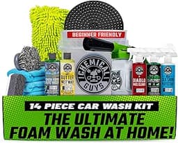 Chemical Guys Car Wash Kit 14-Pc Arsenal Builder - with Foam Blaster, Wash Bucket, Towels, Applicators, and 16 oz Soaps, Waxes, and Cleaners - Complete Car Detailing Gift Set, Works with Garden Hose